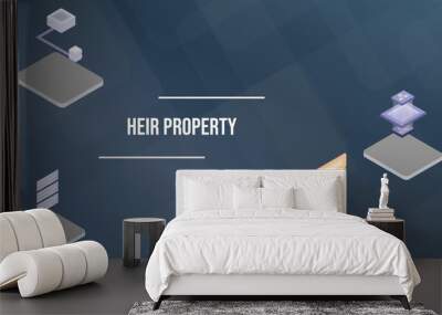 Heir property concept on abstract design Wall mural