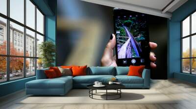 Travel with smartphone Wall mural