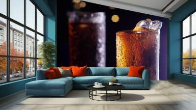 A glass of cold drink Wall mural