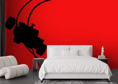 Formula one, tight turn, F1 concept Wall mural