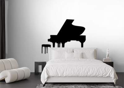 Grand Piano silhouette Wall mural