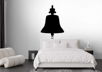 ships bell silhouette Wall mural