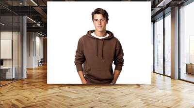 portrait of teenager boy with casual attire, friendly young guy Wall mural