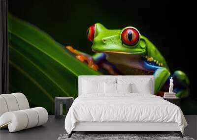 The intricate details of a Red-eyed Tree Frog's webbed feet showcased in this captivating image Wall mural