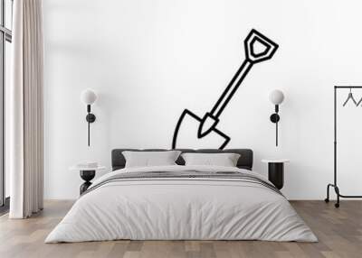 shovel icon, vector best line icon. Wall mural