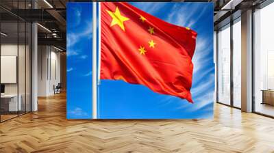 China flag. The country of China. The symbol of China. Wall mural