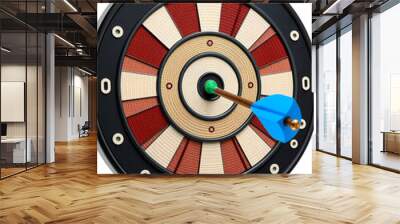 Target shot opportunity dartboard performance how accurate can it be win looser miss fail flunk throw loss failure score on white background competition archery isolated 3d illustration Wall mural