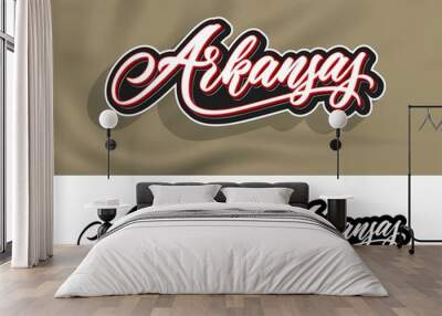 Arkansas vector handwritten lettering design. The lettering can be used as a design for a T-shirt and other clothing, or for another purpose. Wall mural