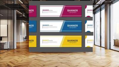 Set of abstract banners. Vector horizontal template banners. Template ready for use in web or print design. Wall mural