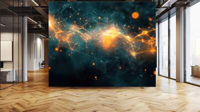 Digital background perfect for tech processes, data transfer and security Wall mural