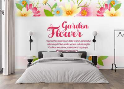 spring flower garden Wall mural