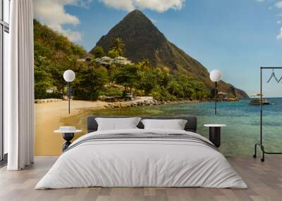 Piton Mountains in St. Lucia Wall mural