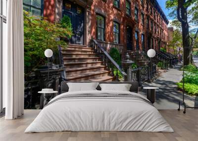 Famous Perry street in the West Village in the New York City Wall mural