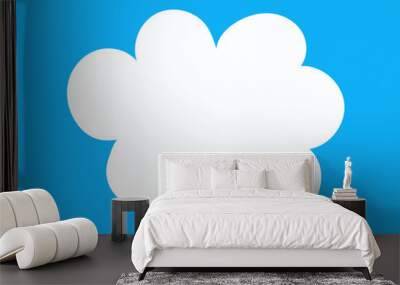 Cute hand drawn cloud icon. Vector illustration Wall mural