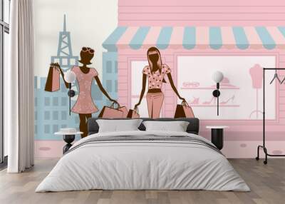 shopping Wall mural