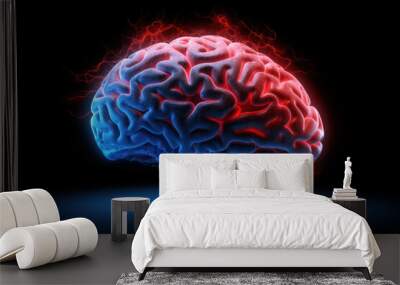 3d rendered illustration of human brain Wall mural