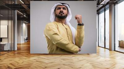 Arabic handsome man studio portraits Wall mural