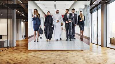 Business people in Dubai Wall mural