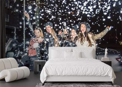 Girls partying Wall mural