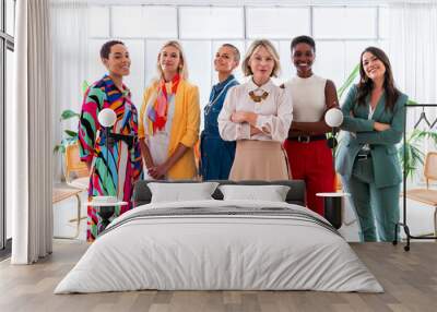 Group of businesswomen meeting in the office Wall mural