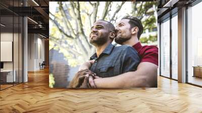 Homosexual couple dating Wall mural