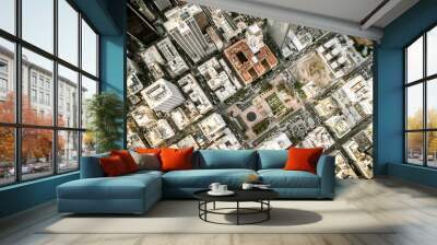 Los angeles aerial view from helicopter Wall mural