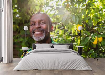 Portrait of senior african american man Wall mural