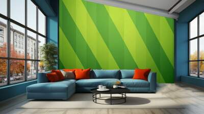 Green abstract background with geometric shapes gradient color for presentation design Wall mural