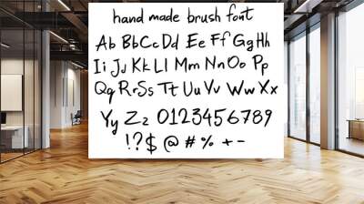 handmade brush vector font Wall mural