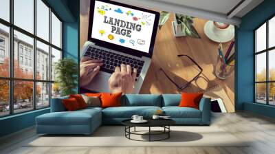 LANDING PAGE  (SEO concept) Wall mural