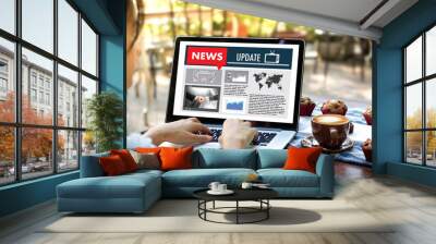 NEW Update Headline Media Live Broadcast Media Talking Communication Wall mural