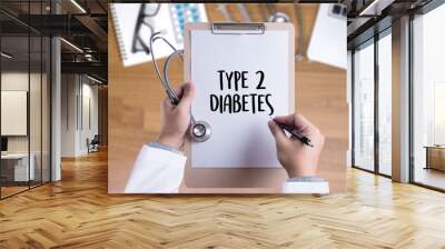 type 2 diabetes doctor a test disease health medical concept Wall mural