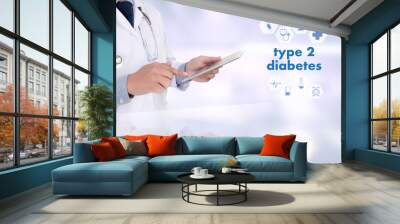 type 2 diabetes doctor a test disease health medical concept Wall mural