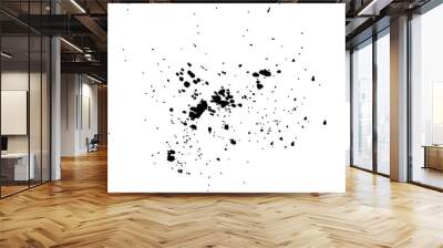 Abstract black ink splash watercolor, Splash watercolor spray texture isolated on white background. Vector illustration. Wall mural