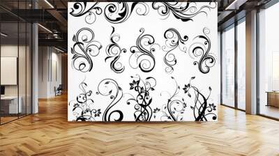 floral design elements Wall mural