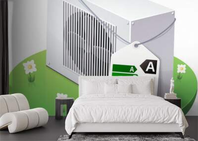 Energy performance of a heat pump (cutout) Wall mural