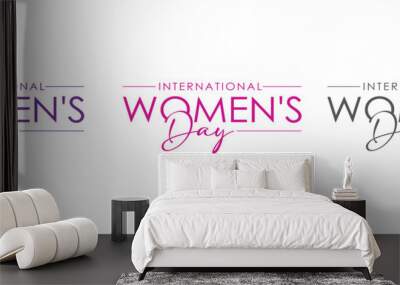 Happy women's day greeting Wall mural