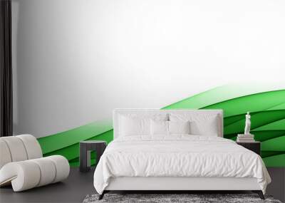 green abstract wave gradient transparent png background Wall mural