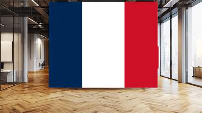 France flag standard shape and color Wall mural