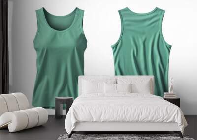 Women's Summer Tank Top Mockup - Front and Back Wall mural