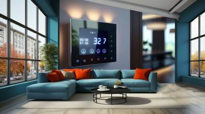 Modern smart home and control panel.AI technology generated image Wall mural