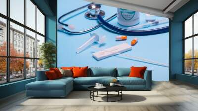 Novel coronavirus antigen detection reagents and drugs Wall mural