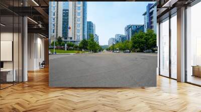 The expressway and the modern city skyline are in Chongqing, China. Wall mural