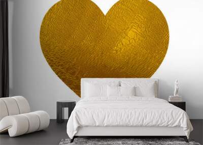 Gold foil heart  Wall mural