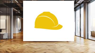 construction hat vector icon logo design concept Wall mural