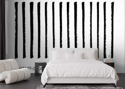 Hand-Drawn Marker Brush Vector Set Wall mural