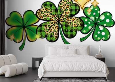 clovers st. patricks Wall mural