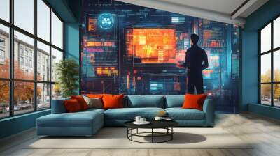 Digital World. Wall mural