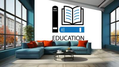 Book Education Logo Template vector illustration design Wall mural