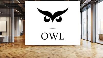 owl bird illustration logo template vector icon Wall mural